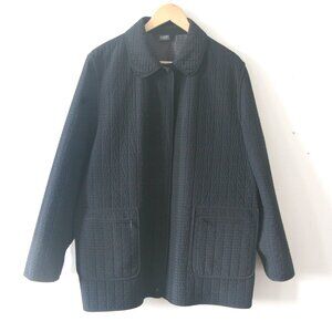 Size L - HILARY RIDLEY Women's Black Quilted Classic Barn Jacket / Coat